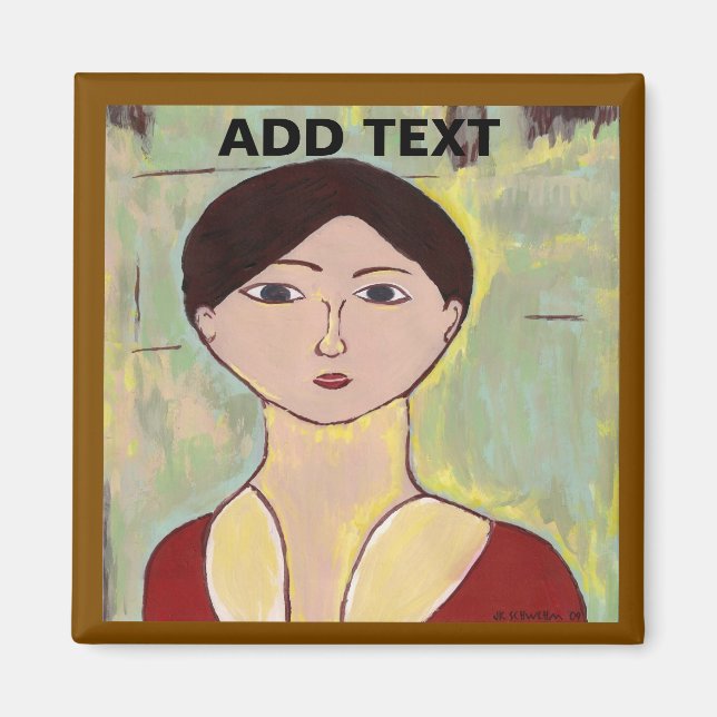 Girl's Face After Matisse Magnet (Front)