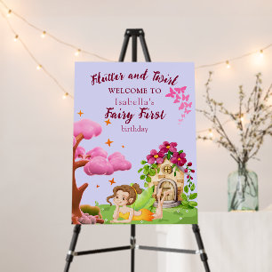 Girls Fairy First Fairytale Mushroom Butterfly  Foam Board