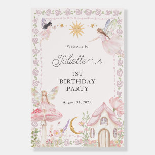 Girls Fairy Garden Birthday  Foam Board