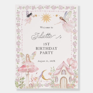 Girls Fairy Garden Birthday  Foam Board