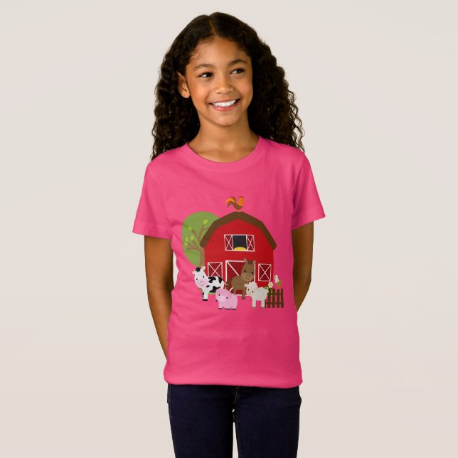Girls Farm Barnyard T-shirt (Front Full)