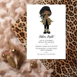 Girls Fashion Night Party Invitation
