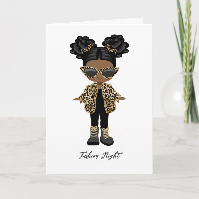 Girls Fashion Night Party Invitation (Front)