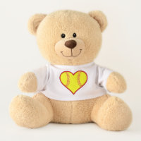 Girls Fastpitch Softball Player Softball Heart Teddy Bear