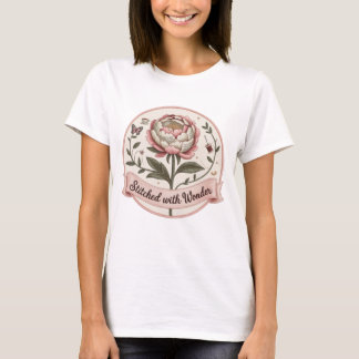 Girls' Faux-Embroidered Storybook Flower T-Shirt