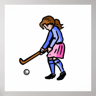 Girls Field Hockey Poster