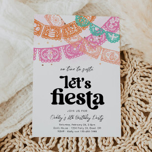 Girl's Fiesta Birthday Invitation