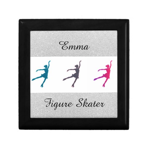 Girls Figure Skater  Ice Skating Personalized Gift Box