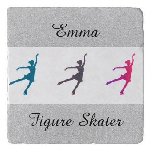 Girls Figure Skater  Ice Skating Personalized Trivet