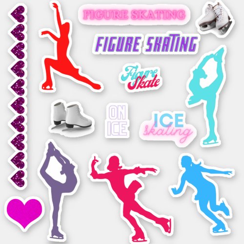 Girls Figure Skating Custom_Cut Vinyl Stickers