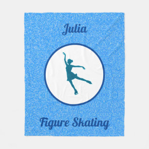 Girls Figure Skating Fleece Blanket