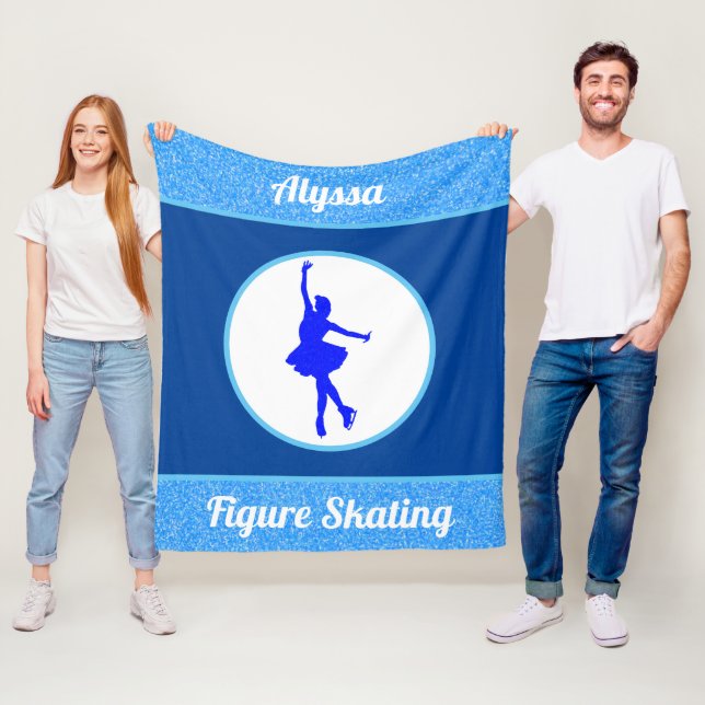 Girls Figure Skating Fleece Blanket (In Situ)