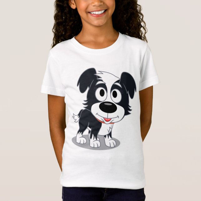 Girls' Fine Jersey Dog T-Shirt (Front)