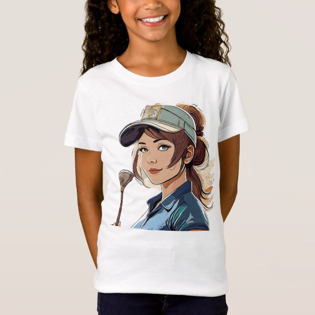 Girl's Fine Jersey Golf T-Shirt (Front)