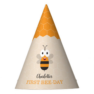 Girl's First Birthday 1st Bee-Day Cute Honeybee Party Hat
