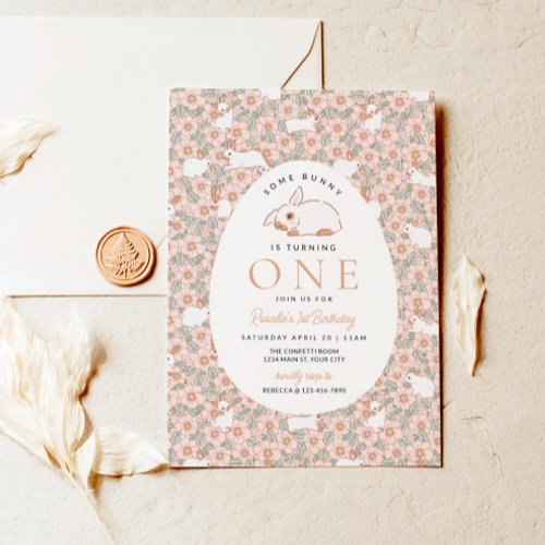 Girls First Birthday Easter Bunny