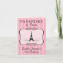 Girls First Birthday Paris Passport Invitation