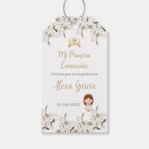 Girl's First Communion Floral Gift Tag
