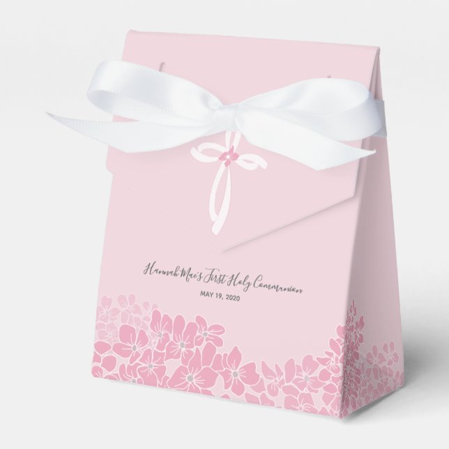 Girl's First Communion or Baptism Party Favor Box (Front Side)