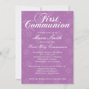 Girl's First Comunion Invitation