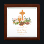 Girls First Holy Communion Custom Rosary Gift Box<br><div class="desc">These custom first holy communion boxes are perfect for girls who are celebrating this sacrament. Perfect for storing rosaries or prayer cards.</div>