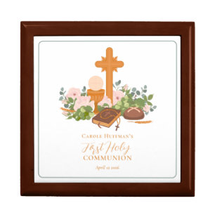 Girls First Holy Communion Custom Rosary Gift Box