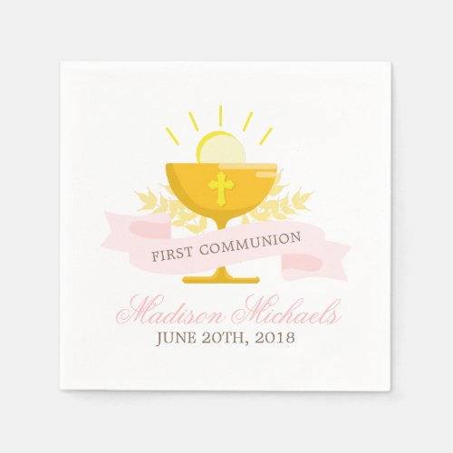 Girls First Holy Communion Paper Napkins