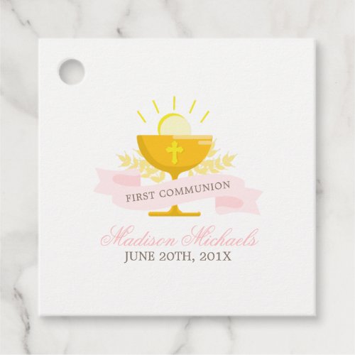 Girls First Holy Communion Personalized Favor Tags