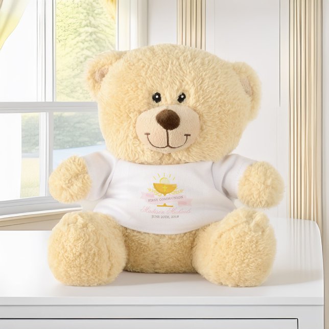 Girls First Holy Communion Personalized Teddy Bear (Creator Uploaded)