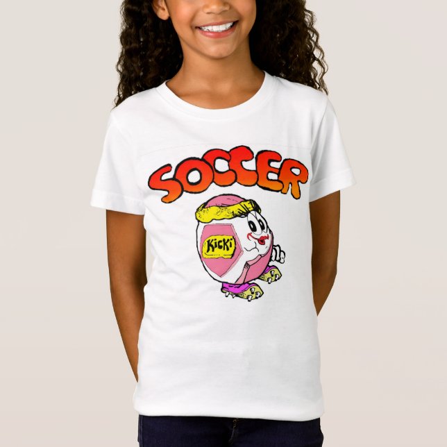 Girls' Fitted Bella Babydoll Shirt, White T-Shirt (Front)