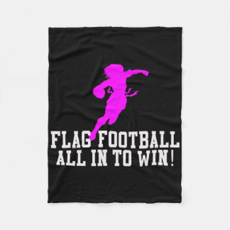 Girls Flag Football For Kids Youth Or Women Adults Fleece Blanket
