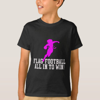 Girls Flag Football For Kids Youth Or Women Adults T-Shirt