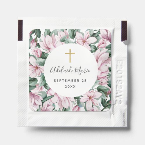 Girls Floral Baptism or Christening Custom Hand Sanitizer Packet