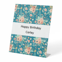 Girl's Floral Birthday Sign
