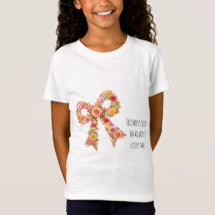 Girls Floral Bow T-Shirt Cute for Kids
