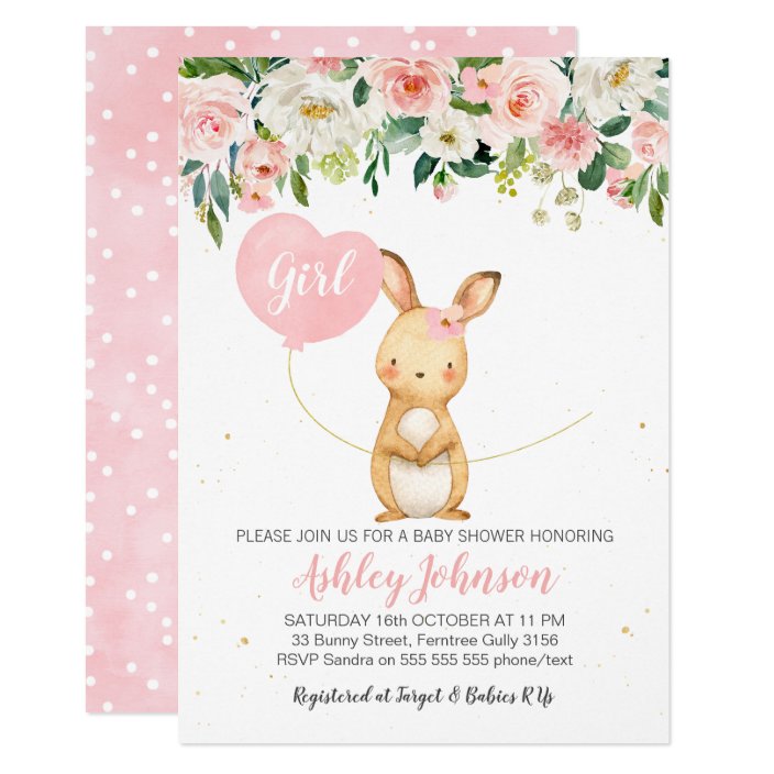 baby shower bunny invitations