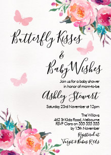 Butterfly Baby Shower Invitations Zazzle