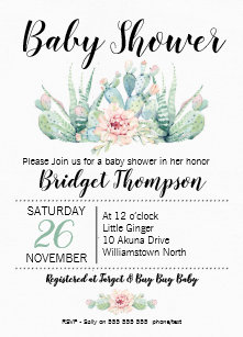 Cactus Baby Shower Invitations Zazzle Cactus Baby Shower Invitations Zazzle