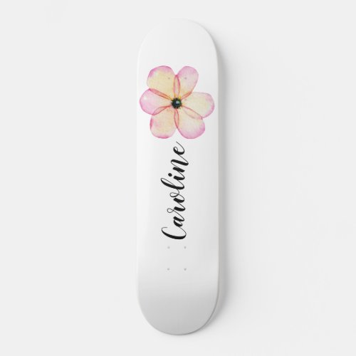 Girls Floral Personalized  Skateboard
