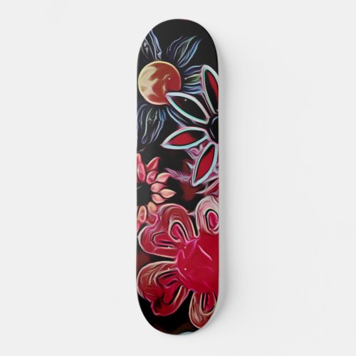 Girls Floral  Skateboard