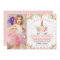 Girls Floral Unicorn Birthday Invitation