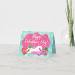 Girls Flower Unicorn Valentine's Day Card