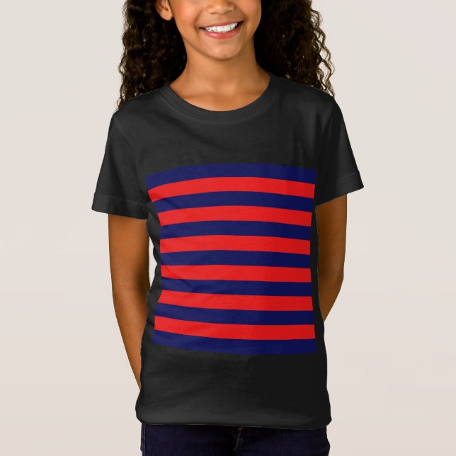 Girls football old-stripes Tshirt (Front)