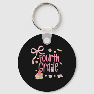 Girls Fourth Grade Coquette Bow Pink Preppy Ck To  Keychain