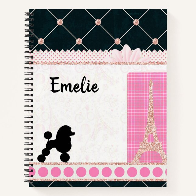 Girl's French Spiral Notebook   (Front)