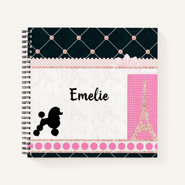 Girl's French Spiral Notebook   (Front)