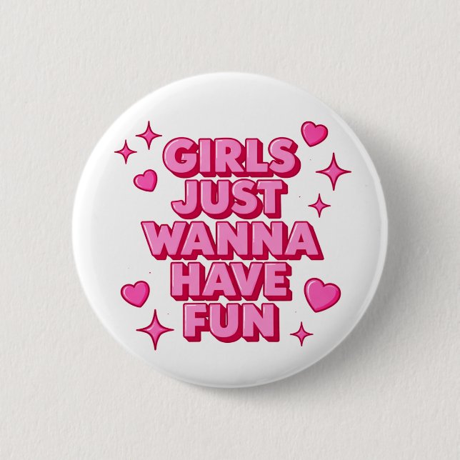 Girls Fun Button (Front)