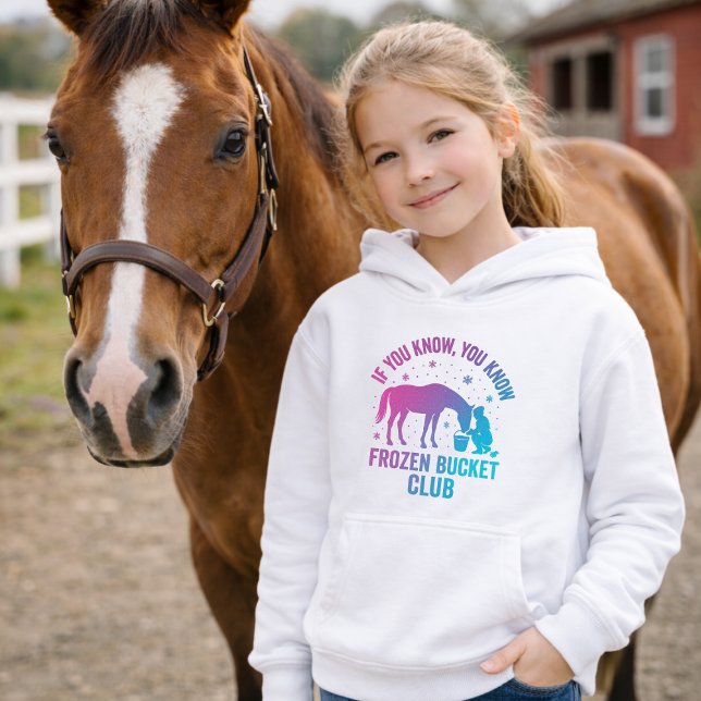 Girls Funny Winter Horse Hoodie (Creator Uploaded)