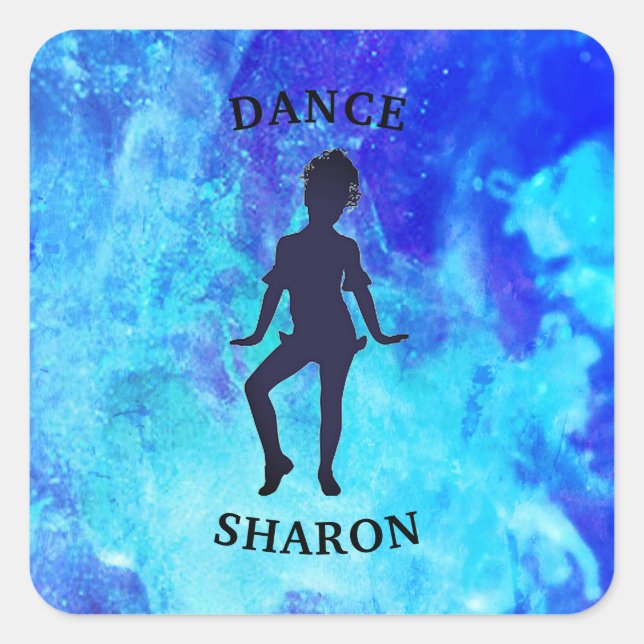 Girl's Galaxy Dance Square Sticker (Front)