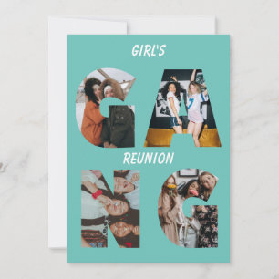 Girl's Gang Reunion Party 4 Image Photo Invitation